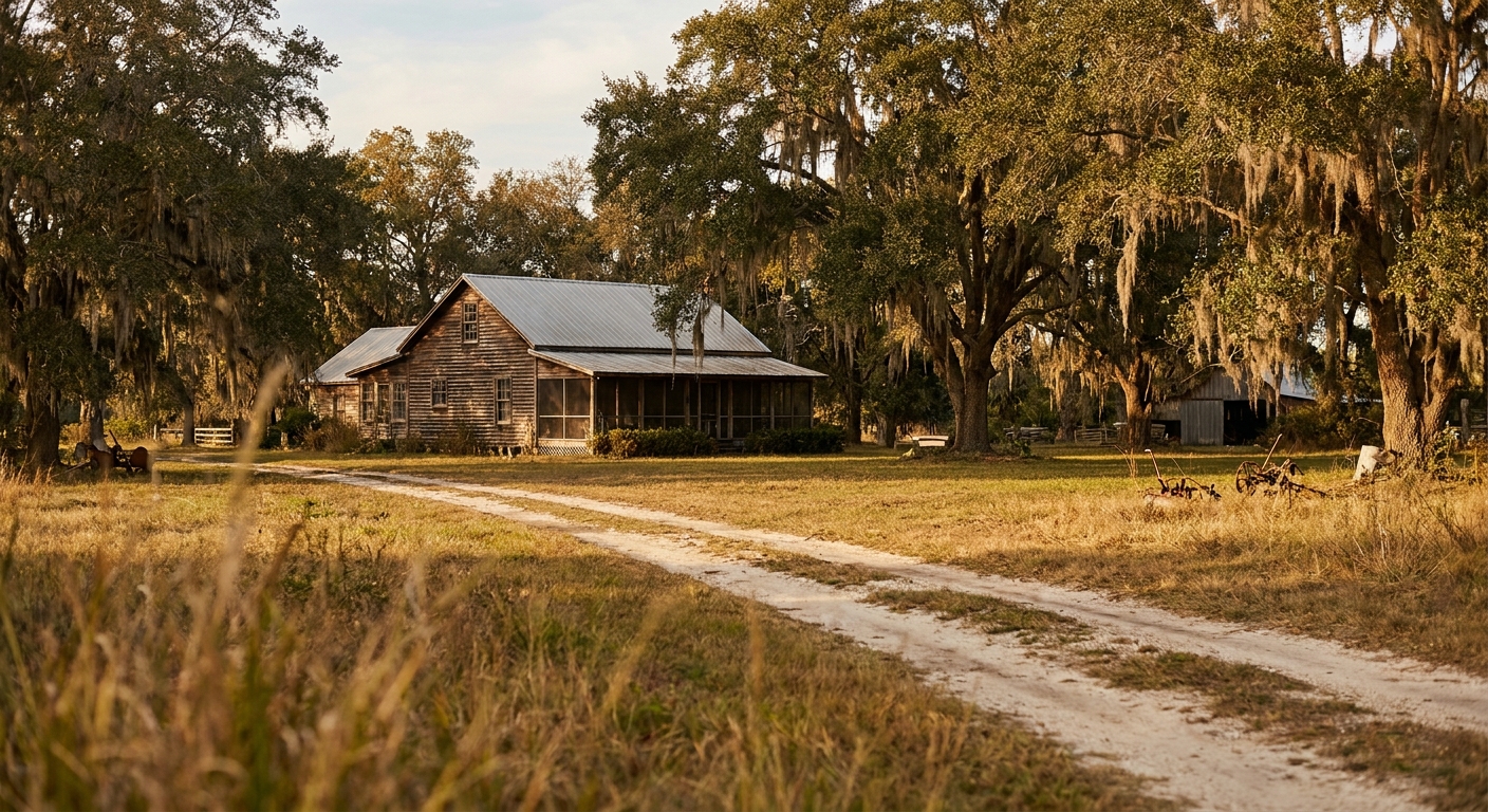 Rural Hillsborough Tampa Bay neighborhood near Dover